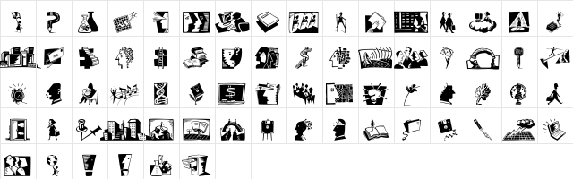 Df Professnl Connections ITCTT Regular  glyph index