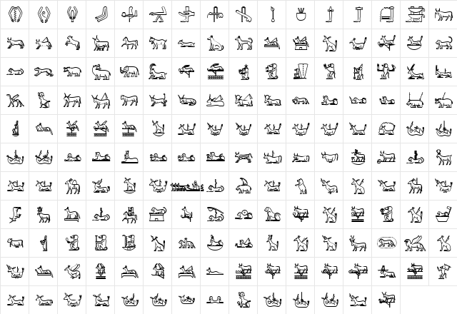 GlyphExtLibV Bold  glyph index