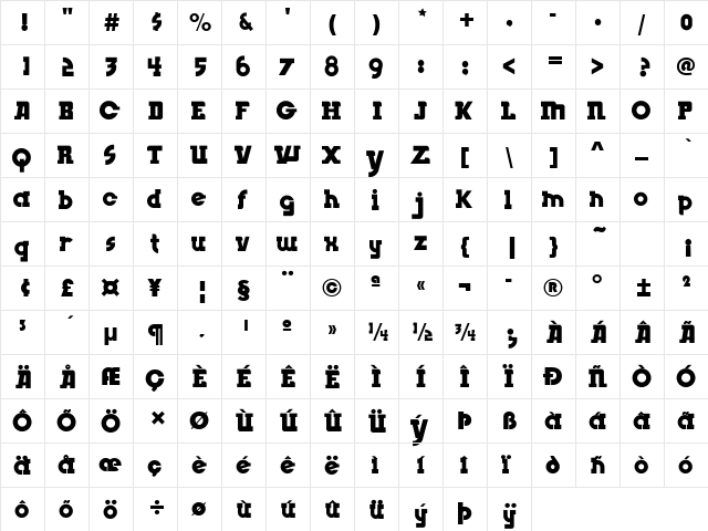 INSIGHT ISSUE Regular  glyph index