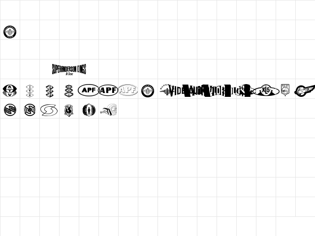 Anderson Dings 1 Regular  glyph index