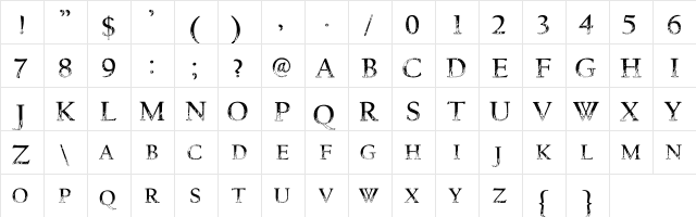 One more Day Regular  glyph index
