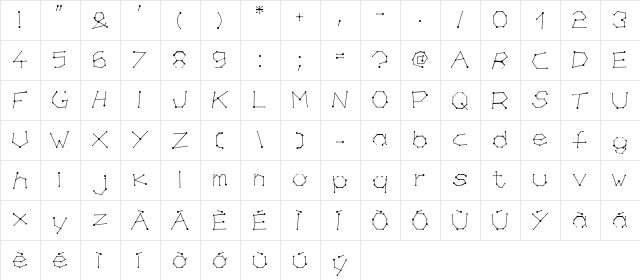 chirone Regular  glyph index