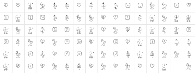 LDJ Baby Time Regular  glyph index