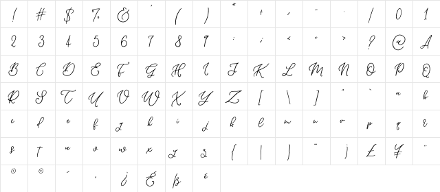 Wildcard Regular  glyph index