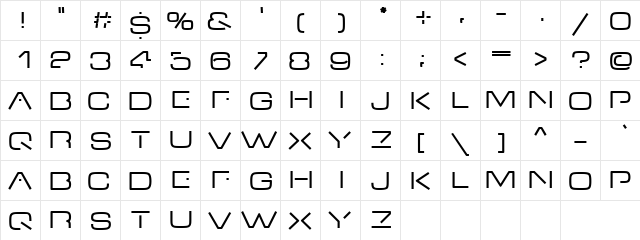 Indefine Regular  glyph index