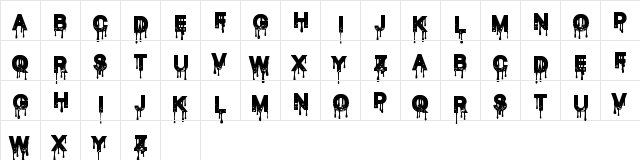 Blood Thirst Regular  glyph index