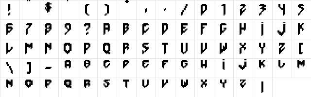 Doomed Regular  glyph index