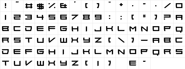 Wondertribute Regular  glyph index