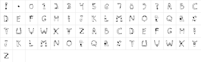 Clink Clank Regular  glyph index