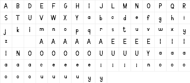 Holters Demo Slice Regular  glyph index