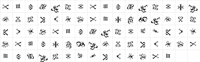 Tacklebox Five  glyph index