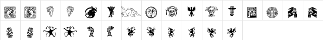 Devils and Dragons Regular  glyph index