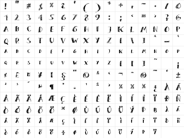 zai Seagull Felt-tip Pen Regular  glyph index