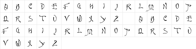 Quasi Regular  glyph index