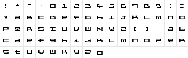 Formant237Book Regular  glyph index