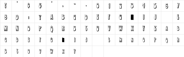 RobleSCapsSSK Regular  glyph index