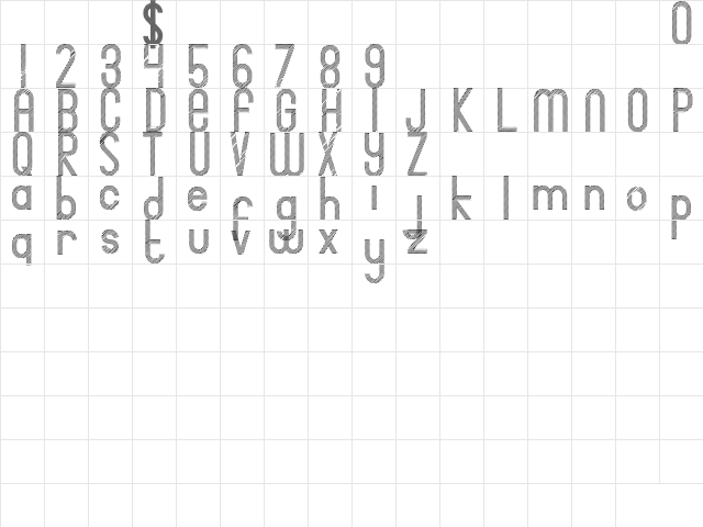 Bingke Kentang DEMO Regular  glyph index