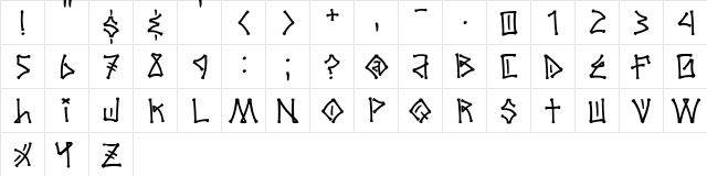 El Barrio Regular  glyph index