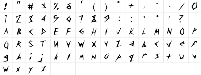 Amplifier Heavy  glyph index