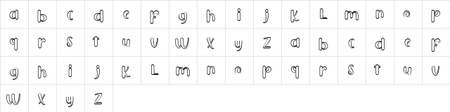 Puresity Burbon Shadow FREE Regular  glyph index