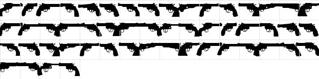 only revolver tfb Regular  glyph index