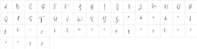 Elosiam Free Regular  glyph index