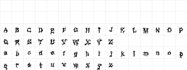 Tricky Jaya Regular  glyph index