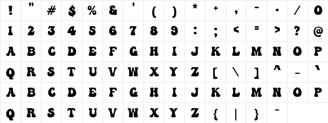a Abstract Groovy Regular  glyph index