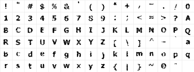 BN Stile Project Regular  glyph index