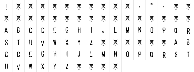 Horrorshow Regular  glyph index