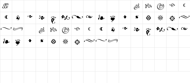 AtlantixOrnamentsSSi Regular  glyph index