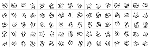 Chineze Dragon LT Std 2  glyph index