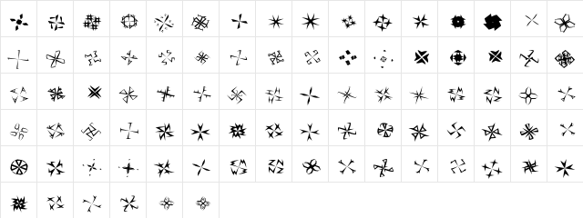 VierfachRund Regular  glyph index