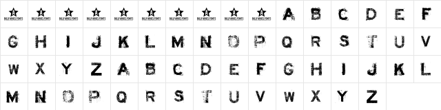 ACID LABEL___ Regular  glyph index