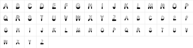 Poison Dots Regular  glyph index