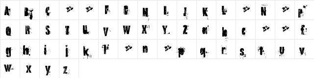 Old Note Demo Regular  glyph index