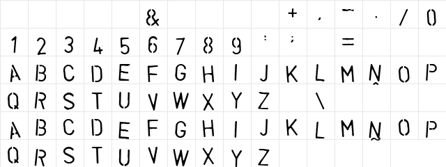 Pinky Nest Regular  glyph index