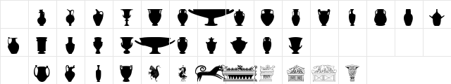 101! Ancient Greece Regular  glyph index