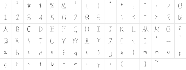 Wall and Floor Regular  glyph index