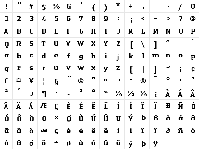 LTAuthenticSerif Medium Medium  glyph index