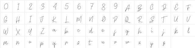 Greenland FREE Regular  glyph index