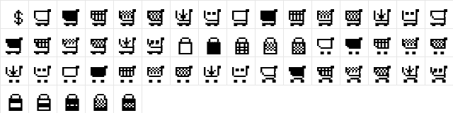 btd Cart-O-Grapher (bitmap) Regular  glyph index