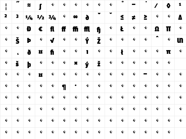 Unit-UltraExpert Regular  glyph index
