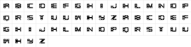 Zylinder Inverted Regular  glyph index