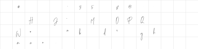 Besties Matthew Regular  glyph index