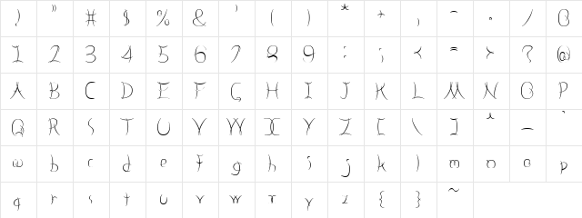 Neige Regular  glyph index