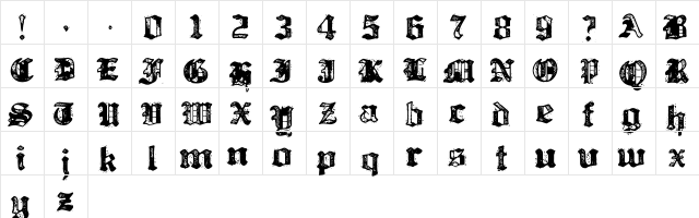 Bill Hicks 5  glyph index