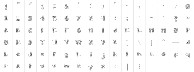 LD On the Vine Regular  glyph index