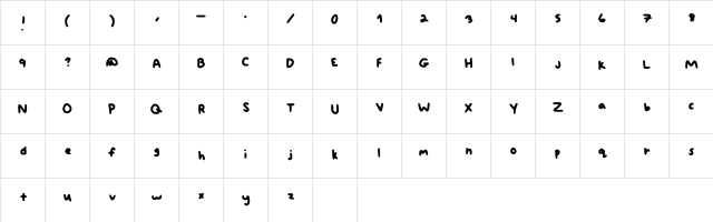Eden Regular  glyph index