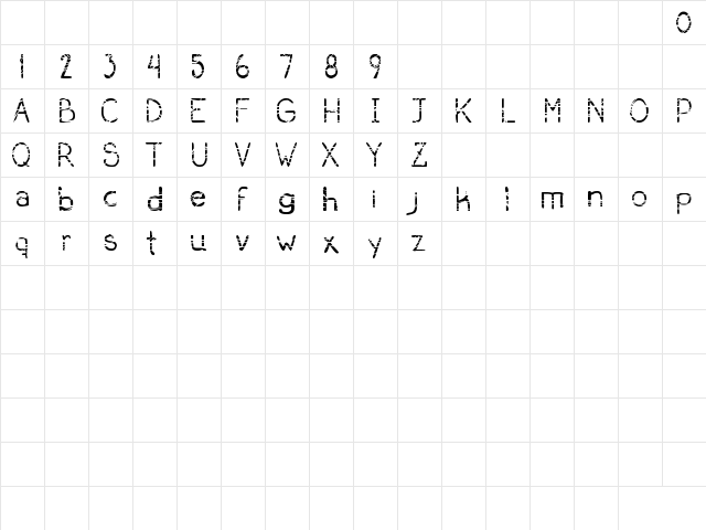 serial killer Regular  glyph index